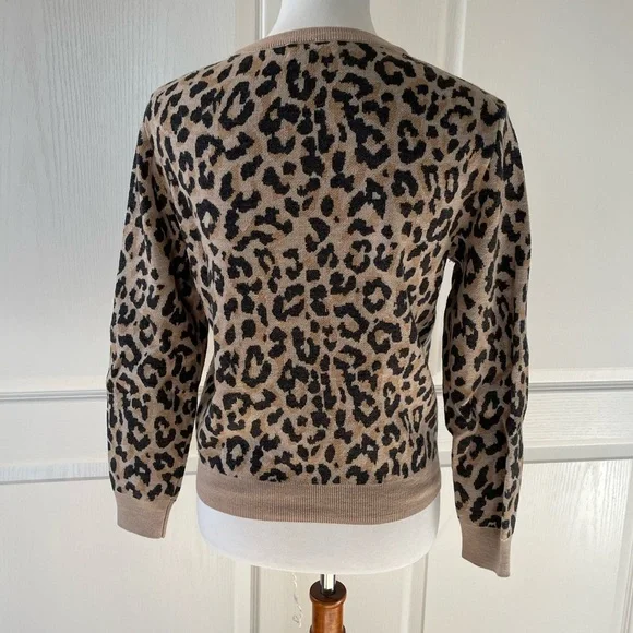 J Crew Merino Leopard Sweater - Picture 4 of 6